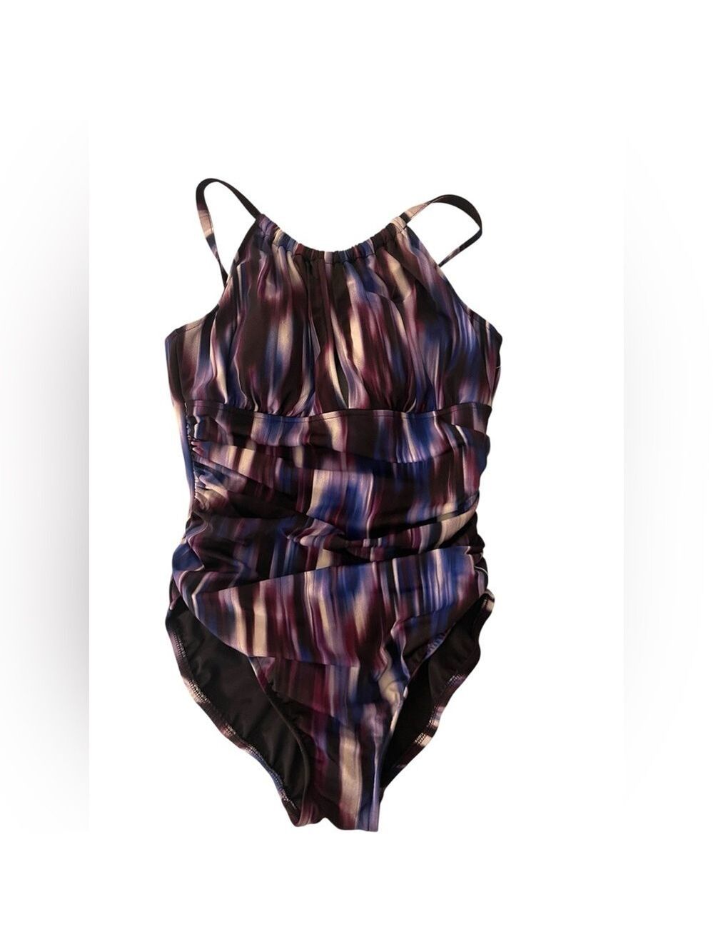 MagicSuit Women’s One Piece Swimsuit Tummy Control Ruched Front‎ Keyhole Size 14